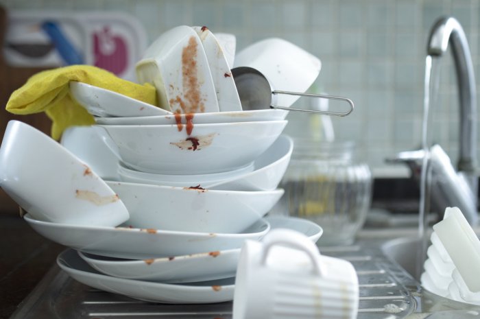 Erreur n° 1 : ne pas jeter les résidus de nourriture des assiettes ou casseroles